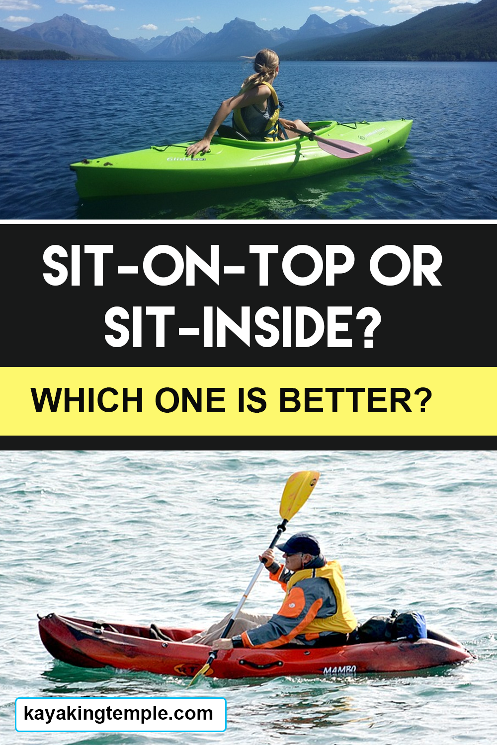 sit on top vs sit in kayak